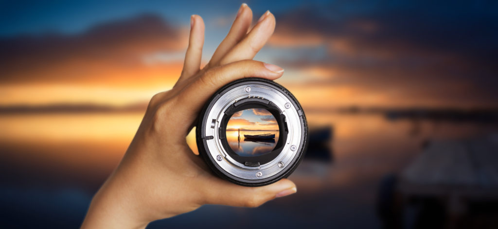 water reflection photo lens