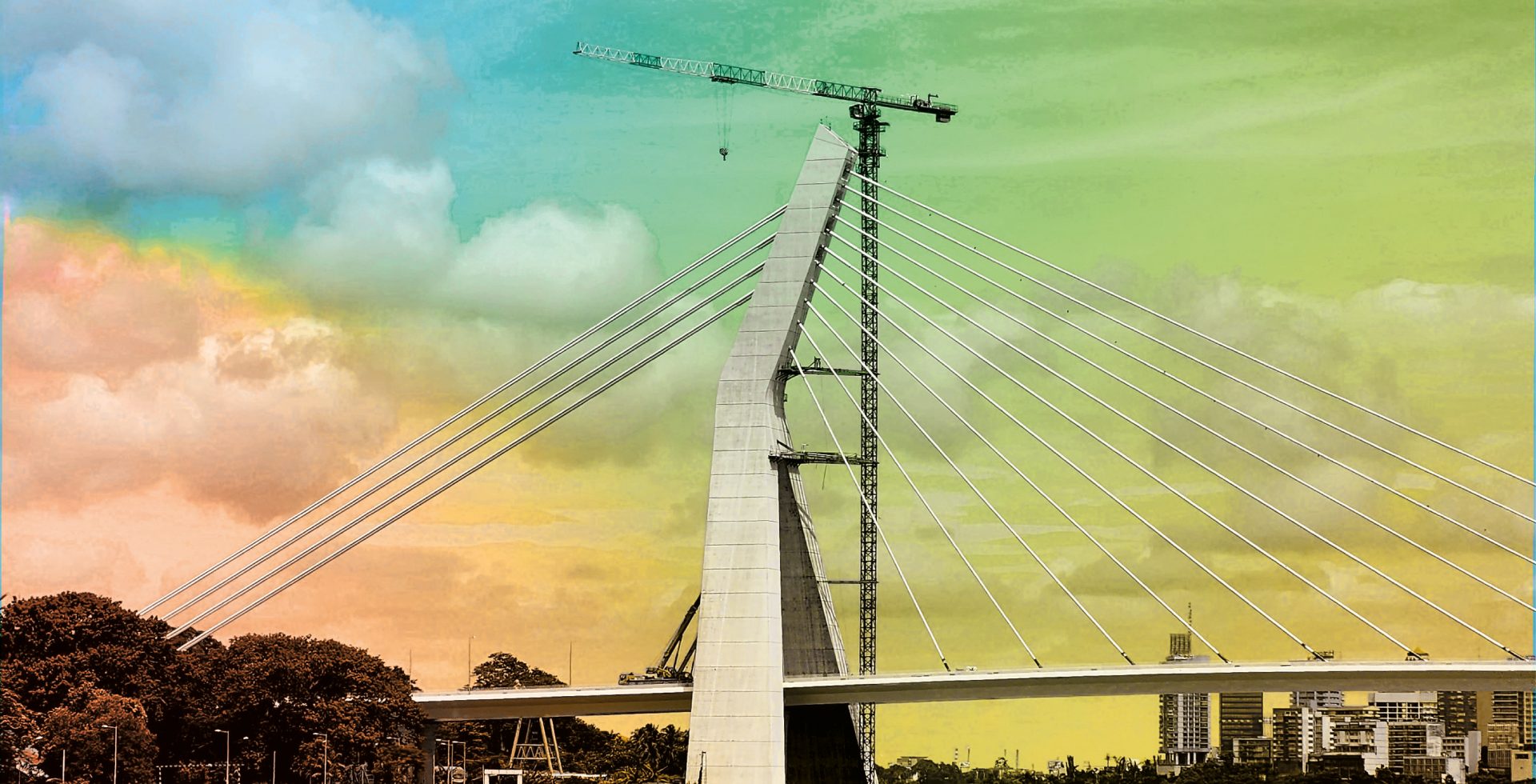 With,The,Alassane,Ouattara,Bridge,In,Abidjan,Cocody,,The,Urban
