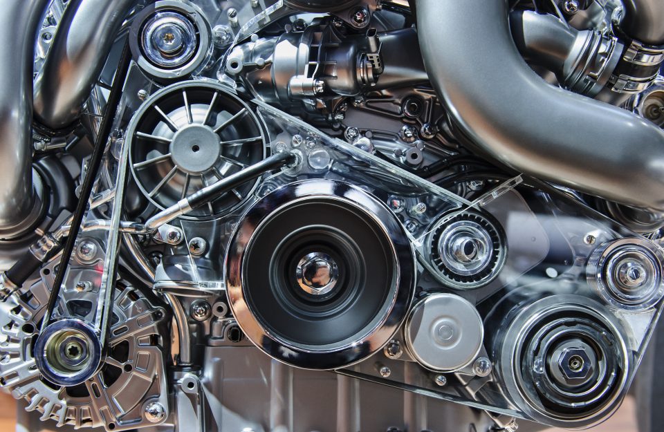 Car,Engine,,Modern,Automobile,Motor,With,Metal,,Chrome,,Steel,,Plastic