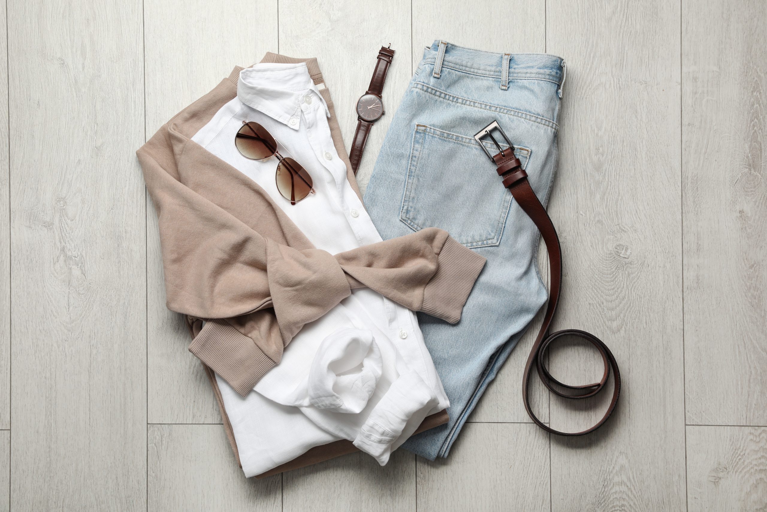 Fall,Fashion.,Layout,With,Man’s,Outfit,On,Wooden,Background,,Top